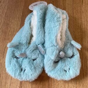 Unicorn Slipper Socks Blue S/M 5-7